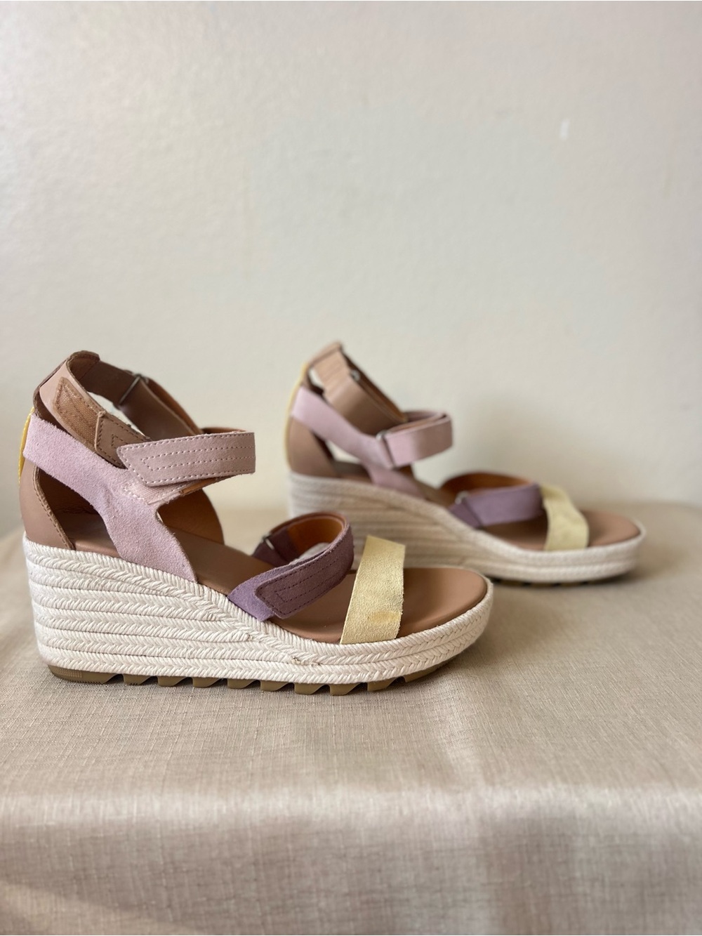 Sorel Pastel Multi-Strap Espadrille Wedge Sandals - Picture 3 of 7